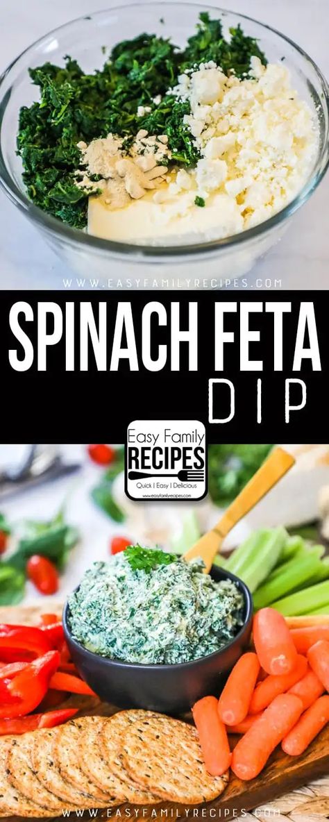 Spinach Dip Cold, Feta Cheese Dip, Spinach Cheese Dip, Cold Dip Recipes, Recipes Spinach, Dip Easy, Spinach Dip Recipe, Easy Family Recipes, Spinach Feta