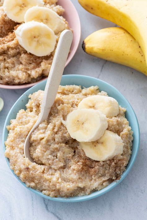 Banana Quinoa Rice Pudding | Weelicious Buckwheat Cereal, Banana Quinoa, Quinoa Pudding, Vegan For A Week, Banana Bread Pudding, Rice Flakes, Quinoa Rice, Clean Eating Desserts, Paleo Life