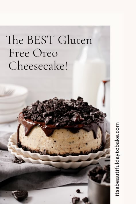 Gluten Free Oreo Cheesecake Recipe, Gf Oreo Cheesecake, Gluten Free Oreo Cheesecake, Gluten Free Cheesecake Recipe, Lactose Free Cheesecake, Gluten Free Cheesecake Recipes, Chocolate Oreo Cheesecake, Oreo Cheesecake Recipe, Gluten Free Oreos