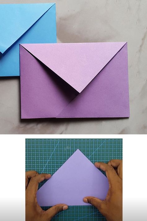 How to make origami envelope easy. Envelope making with paper. Easy Origami Envelope. Paper Envelope Craft. DIY paper Envelope Ideas. #Envelope #Origami #Easy Fold Paper Into Envelope, Paper Envelope Diy Easy, Origami Envelope Tutorial, Origami Envelope Easy, Envelope Origami, Envelope Craft, Homemade Envelopes, Easy Envelope, Envelope Tutorial