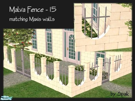 The Sims Resource - Malva Fence 15 Sims 4 Fences And Gates, The Sims 4 Cc Fence, Vine Fence, Indoor Railing, Victorian Porch, Sims Community, Fence Gate, Electronic Art, Sims 4 Cc