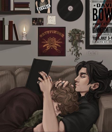 Fanart on insta Wolfstar Parents, Cathy Core, Marauders Harry Potter, Wolf Star, Orion Black, Barty Crouch, Harry Hermione, Remus And Sirius, Marauders Fan Art