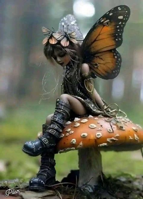 Faerie Circle, Fairy With Butterfly Wings, Fairies And Butterflies, Fairies And Elves, Fairy Creatures, Fantasy Fairies, Faery Art, Rare Features, Fairy Images