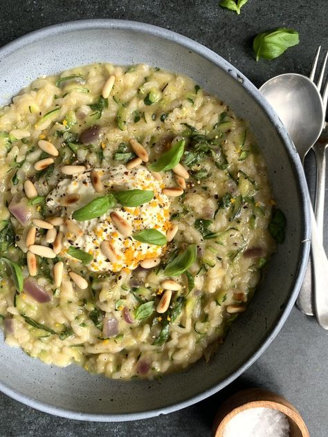 Making Perfect Hummus Chicken Noodle Soup Recipes, Zucchini Risotto, Aubergine Recipe, Zucchini Feta, Recipes For Food, Feta Recipes, Garden Cooking, Savory Food, Whipped Feta