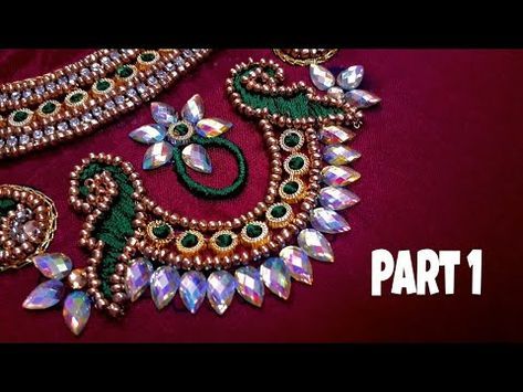 New Maggam Work Designs, Maggam Work Simple Designs, Cut Work Maggam Designs, Peacock Maggam Work, Simple Maggam Work Blouses, Work Blouse Hand Designs, Magam Work Blouses, Exclusive Saree Blouse Designs, Tassels Design