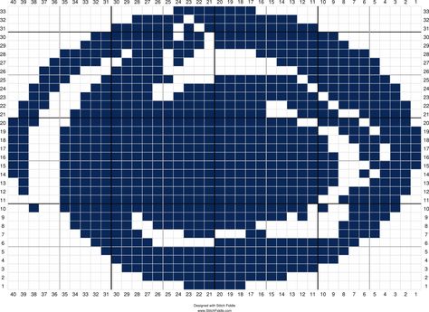 Penn State Nittany Lion knitting chart Penn State Crafts, Penn State Logo, Stitch Witchery, Macrame Plant Hanger Patterns, Crochet Quilt, Nittany Lion, Needlepoint Patterns, Fun Crochet Projects, Knitting Charts