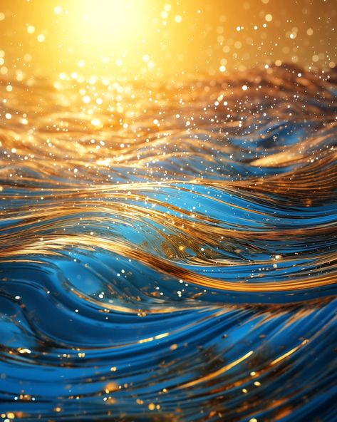 Sea world in gold . . #ai #art #gold #sea #blue #beautiful #gllitter Ocean Inspiration Board, Gold And Blue Aesthetic, Ocean Water Aesthetic, Mermaid Inspiration, Summer Roberts, Book Keeping, Hero Design, Element Water, Female Marines