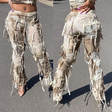 Just found this amazing item on AliExpress. Check it out! C$21.46 50％ Off | Tie Dye Fringe Pant Cargo Trousers Y2K Streetwear Fashion 2023 Women Summer Clothes Pencil Casual Tassel Sweat Pants Joggers Y2k Streetwear Fashion, Tie Dye Decorations, Fringe Pants, Tie Dye Pants, Women Tie, Western Outfits Women, Slim Trousers, Fashion Tights, Cargo Style