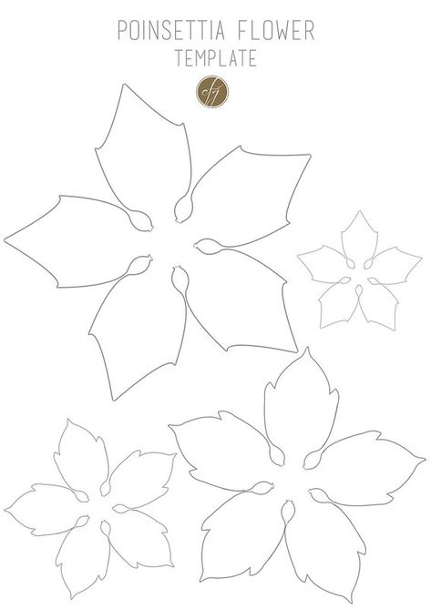 DIY Paper Poinsettia {Free Template} – Carta Forbici Gatto Săpunuri Handmade, Diy Flores, Fleurs Diy, Paper Flower Template, Poinsettia Flower, Giant Paper Flowers, Christmas Flowers, Flower Template, Paper Flowers Diy