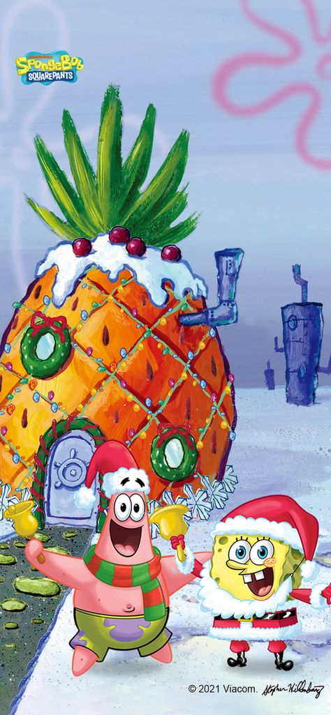 Sponge Bob Christmas Wallpaper, Spongebob Christmas Wallpaper, Christmas Spongebob, Spongebob Iphone Wallpaper, Spongebob Christmas, Christmas Lockscreen, Spongebob Wallpaper, Fun Wallpaper, New Year Wallpaper