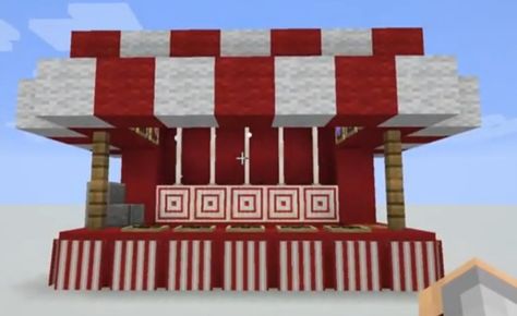 Festival, building, prize, game, crossbow Minecraft Ticket Booth Ideas, Carnival Games Minecraft, Amusement Park In Minecraft, Minecraft Festival Ideas, Food Stall Minecraft, Minecraft Carnival Game, Fair Minecraft Builds, Amusment Parks Minecraft, Minecraft Fairground