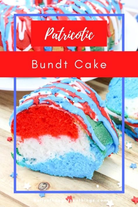 Blue Bundt Cake, Patriotic Bundt Cake, American Flag Cake, Fireworks Cake, Patriotic Cake, Easy Bundt Cake, Fourth Of July Celebration, Bundt Cake Recipe, Baking Hacks