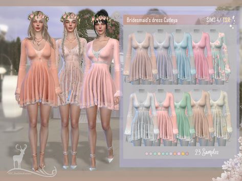 Bridemaid Dress Sims 4 Cc, Sims 4 Bachelorette Party Cc, Wedding Sims 4, Sims 4 Pajamas Cc, Beach Outfits Women Dresses, Sims Dress, Sims4 Mod, Sims 4 Wedding Dress, Cc Folder