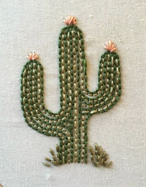 Cactus Embroidery Pattern, Cactus Craft, Cactus Embroidery, Pola Sulam, 자수 디자인, Hand Embroidery Art, Hand Embroidery Stitches, Embroidery Hoop Art, Embroidery Cross Stitch