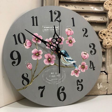 Diy Jam, Clock Painting, Handmade Clocks, Cooking Dishes, Clock Art, Mod Podge, Diy Painting, Decoupage, Macrame