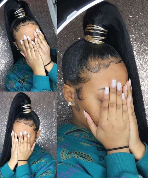 Genie Ponytail Weave, Genie Ponytail, Ponytail Weave, Lash Lifts, French Braid Ponytail, Sleek Ponytail Hairstyles, Peinados Recogidos, Hair Laid, Sleek Ponytail