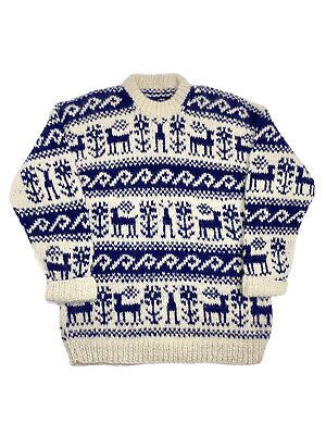 (eBay) Really heavy and durable hand-knitted wool sweater. 100% Pure Wool. Shoulder to shoulder - 70 cm ( 27.5). Ugly Christmas Sweater Knitting Pattern, Crochet Sweaters For Men, Mens Christmas Sweater, Cute Christmas Sweaters, 50s Sweater, Christmas Knits, Christmas Sweater Pattern, Deer Sweater, Christmas Sweater Outfits