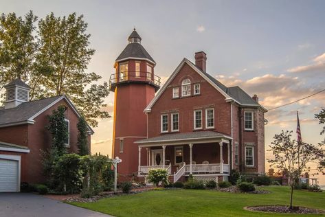 Lighthouse Home, Lakefront Property, Places In New York, Hidden Places, Lake Ontario, Light House, Rochester Ny, Real Estate Broker, Abandoned Houses