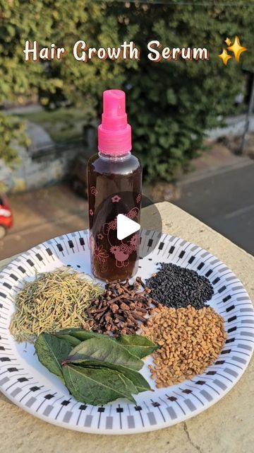 Chetana Yogiraj Jadhav 🧿 on Instagram: "💯 Effective Homemade Hair Growth Serum ✨️ 

100% effective hair growth serum ✨️
1 Tbsp cloves 
1 Tbsp kalonji 
1 Tbsp Fenugreek seeds 
2 Tbsp Rosemary 
7 - 8 curry leaves 
Add 1 glass of water. Boil 5 - 7 minutes.  Then completely cool down. Strain it.store in spray bottle.
🔥Apply overnight before washing your hair.
🔥Must use 3- 4 times a week for visible results.

[ Hair growth serum,  hair growth,  Homemade hair growth serum,  Hair care , hair regrowth ] 

#hairgrowth #hairgrowthserum #haircaretips #haircare #homemade #regrowthhairserum #hairgrowthtips #serum #world_of_chetana #explore #reeloftheday #newreel #homemadeserum" Hair Serum For Growth, Hair Spray For Hair Growth, Hair Growth Homemade, Homemade Hair Growth Serum, Homemade Hair Serum, Diy Hair Growth Spray, Homemade Hair Growth, Rosemary For Hair Growth, Rosemary For Hair