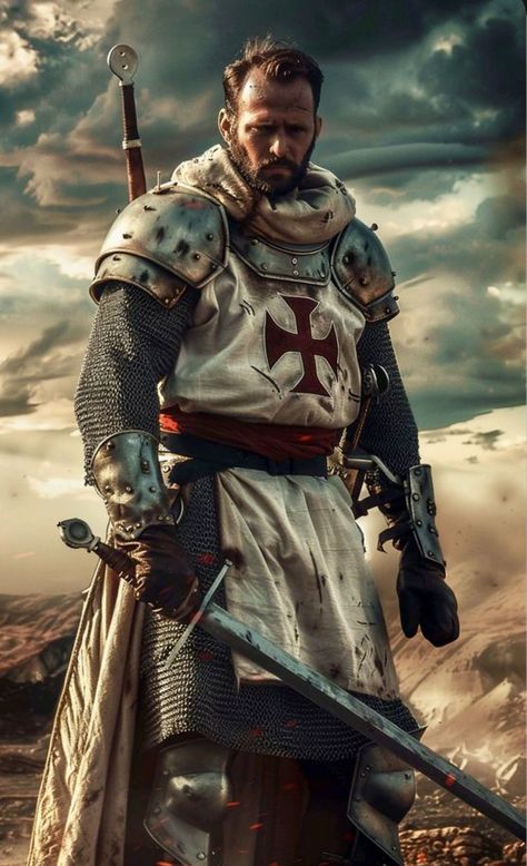 Templar Knight Tattoo, Crusader Wallpaper, Knights Templars, Temple Knights, Roman Gladiators, Knight Tattoo, Knight Templar, Crusader Knight, Cool Pokemon Wallpapers