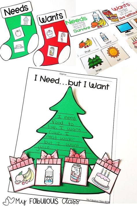 Needs and Wants Christmas Activities. Christmas crafts. Christmas Activities. 1st grade Christmas Activities. Kindergarten Christmas Activities. 1st grade social studies. kindergarten social studies. Christmas Craftivity First Grade, No Prep Christmas Activities, Grade 2 Christmas Activities, Christmas Social Skills Activities, Christmas Social Studies Activities, Christmas First Grade Activities, Christmas Activities First Grade, First Grade Christmas Activities, Christmas Crafts For First Grade