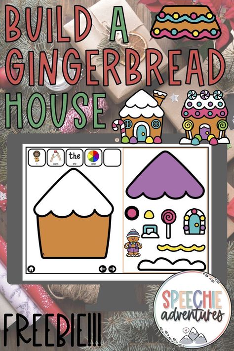 This no prep Build a Gingerbread House Boom Cards activity is a fun and engaging way to target a variety of language skills in speech and language therapy! Use this no print, winter resource for in-person therapy or teletherapy sessions! Gingerbread Speech Therapy Activities, Build A Gingerbread House, Gingerbread Trees, Snow Candy, Gingerbread People, Core Words, Speech Therapy Activities, Language Therapy, Boom Cards