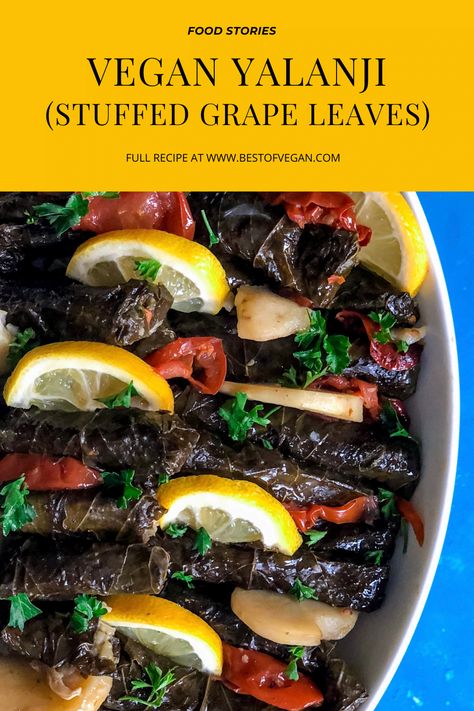 Vegan Mediterranean, Vegan Appetizers Recipes, Vegan Appetizer, Stuffed Grape Leaves, Vegan Recipes Plant Based, Middle Eastern Dishes, Vegan Side Dishes, Food Stories, Vegan Sides