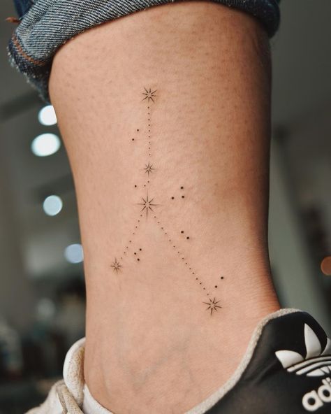 Constellation Tattoo Ideas, Rose Tattoo Hand, Star Constellation Tattoo, Astrology Tattoo, Horoscope Tattoos, Constellation Tattoo, Zodiac Tattoos, Constellation Tattoos, Hand Tattoo