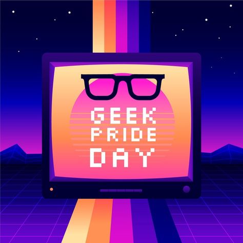 Geek Pride Day, Synthwave Neon, Neon Typography, Pink Neon Lights, Print Design Template, Futuristic Background, Pride Day, City Background, Music Party