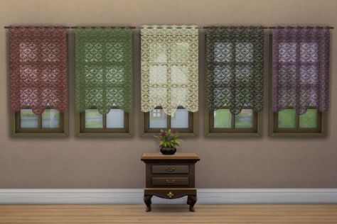 Blackys Sims 4 Zoo: Witches curtain by mammut • Sims 4 Downloads Sims 4 Lace Curtains, Sims 4 Curtains Cc, Sims 4 Shabby Chic, Sims 4 Cc Decor, Sims Furniture, Sims 4 Decades Challenge, Furniture Cc, Die Sims 4, Small Curtains