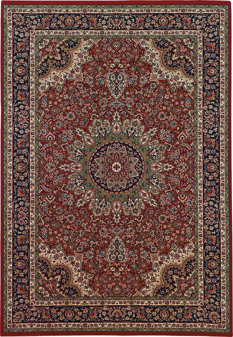 Oriental Weavers Ariana 116R3 Red Transitional Polyester Rug Ancient Persia, Rug Direct, Red Accents, Hand Tufted Rugs, Rug Sale, Indoor Area Rugs, Tufted Rug, Red Rugs, Blue Rug