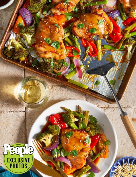 Ree Drummond's Sheet-Pan Teriyaki Chicken Chicken Sheet Pan Dinner, The Pioneer Woman Cooks, Chicken Sheet Pan, Ree Drummond Recipes, Sheet Pan Dinners Chicken, Chicken Teriyaki Recipe, Chicken And Veggies, Sheet Pan Suppers, Sticky Chicken