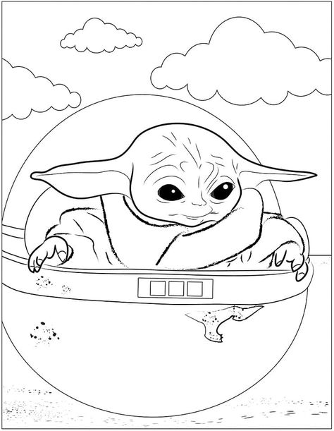 Baby Yoda 7 Coloring Page - Free Printable Coloring Pages for Kids Pikachu Coloring Page, Minecraft Coloring Pages, Elephant Coloring Page, Disney Cuties, Minions Despicable Me, Coloring Page Ideas, Post Baby, Page Ideas, Cute Coloring Pages