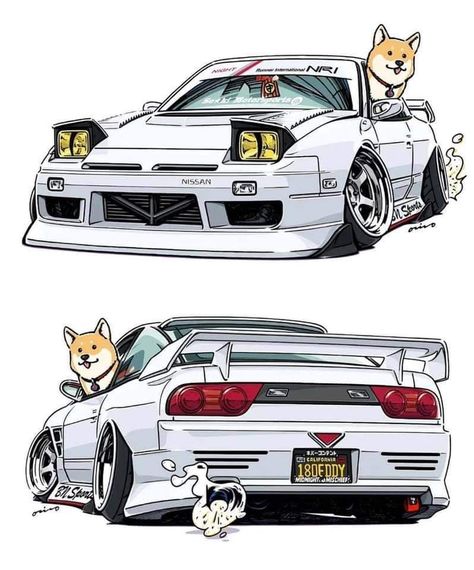 Japanese Car Drawing, 240sx Tattoo, Tokyo Drift Drawing, 180sx Drawing, Car Drifting Drawing, 240sx Drawing, Brz Drawing, Jdm Sketch, Rx7 Drawing