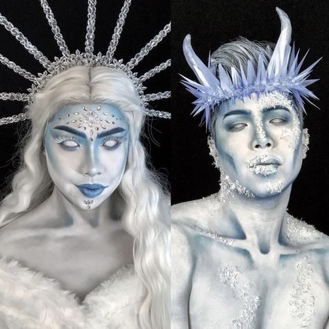 Ice Queen Hairstyles, Iceberg Costume, Winter Fairy Party, Ice Princess Makeup, Ice Princess Costume, Snowflake Makeup, Ice Makeup, Ice Queen Makeup, Frozen Makeup