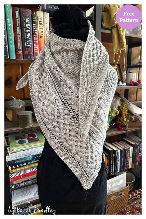 Saxon Braid Shawl Free Knitting Pattern Free Knit Shawl Patterns, Asymmetrical Shawl, Leaf Scarf, The Knitter, Cable Pattern, Knitting Instructions, Shawl Knitting Patterns, Wrap Pattern, How To Start Knitting