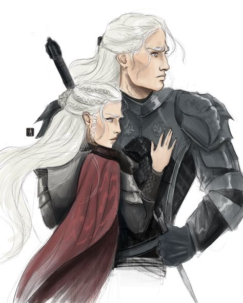 Daemon And Rhaenyra, Rhaenyra Daemon, Game Of Thrones Books, Got Dragons, Targaryen Art, Asoiaf Art, Dragon Dance, Targaryen Aesthetic, Gra O Tron