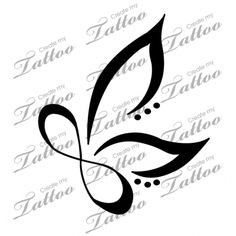 Infinity butterfly tattoo Infinity Butterfly Tattoo, Puzzle Tattoo, Infinity Butterfly, Tattoo Butterfly, Infinity Tattoos, Geniale Tattoos, Mother Daughter Tattoos, Tattoos For Daughters, Sister Tattoos