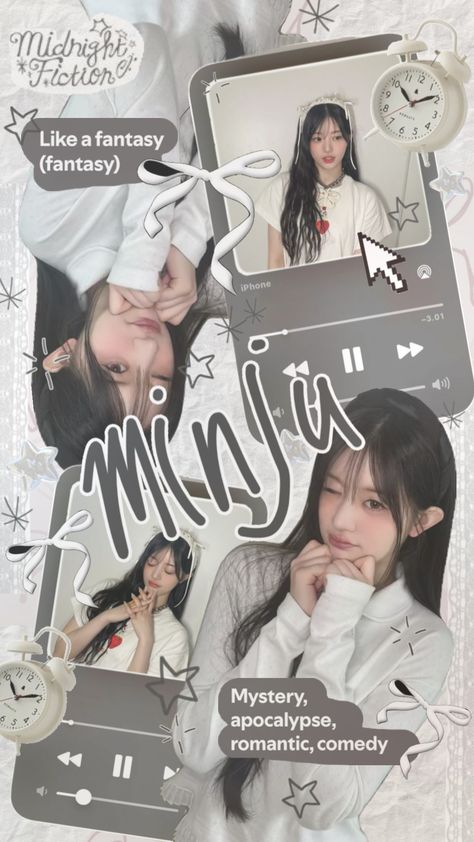 ✨ #minju #illit #kpop #kpopgg #kpopidol Korean Long Hair, Kpop Iphone Wallpaper, Iphone Wallpaper Kawaii, New Jeans Style, Kpop Posters, I Wallpaper, Screen Wallpaper, Wallpaper Pc, Kpop Wallpaper