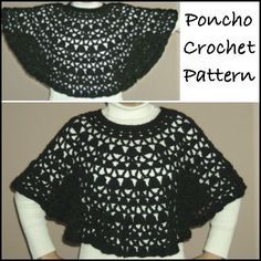 Bernat Satin, Petite Lacy Poncho Crochet Capelet Pattern, Crochet Caplet, Crochet Capelet, Crochet Cape, Crochet Poncho Free Pattern, Poncho Crochet, Gilet Crochet, شال كروشيه, Crochet Stitches Free