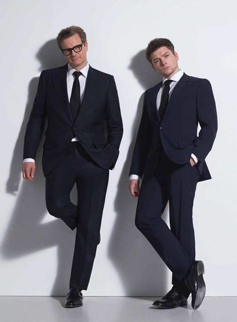 Colin Firth and Taron Egerton. Suits And Ties, Taron Egerton Kingsman, Kingsman The Secret Service, Don Corleone, Men In Suits, Glume Harry Potter, Dane Dehaan, Dan Stevens, Kings Man