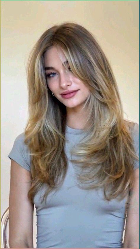 Curtain Bangs And Light Layers, Blonde Haircuts Curtain Bangs, Pretty Hair Curtain Bangs, Curtain Bangs Long Hair Layers Not Styled, Long Haircuts With Short Curtain Bangs, Medium Haircuts For Women Curtain Bangs, Long Hair With Short Layers And Curtain Bangs, Nose Length Curtain Bangs With Layers, Long Layer And Curtain Bangs