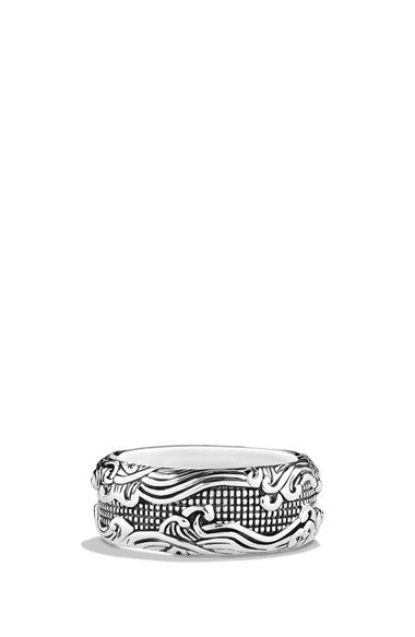 David Yurman 'Waves' Wide Band Ring available at #Nordstrom Male Wedding Rings, Men Drip, Gifts For Papa, Wedding Bands For Men, Male Wedding, David Yurman Ring, Man Jewelry, Wide Band Ring, Bridal Engagement Rings