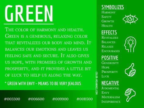 Green Color Meaning – The Color Green Symbolizes Harmony and Health Green Waist Beads, Purple Color Meaning, What Do Colors Mean, Green Color Meaning, What Colors Mean, Candle Color Meanings, Colour Psychology, Color Healing, Color Symbolism