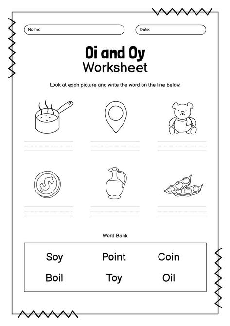 Practice phonics with Oi and Oy worksheets. Help your child master the sounds of these vowel digraphs with engaging exercises and activities. Reinforce learning and build confidence in reading and spelling with these valuable resources. Enhance your child's phonics skills with Oi and Oy worksheets today! #PhonicsWorksheets #OiAndOy #ReadingActivities #phonicsworksheets Oy Worksheets, Oi Oy, Phonics Curriculum, Digraphs Worksheets, Improve Reading Skills, Vowel Digraphs, Phonics Rules, English Worksheet, Phonics Instruction