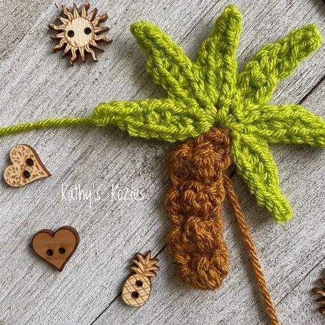 Crocheted Adjustable Everything Cozy -Palm Tree Cozy – Kathy's Kozies Crochet Palm Tree Applique, Palm Tree Crochet Pattern, Crochet Palm Tree, 2d Crochet, Fall Knitting Patterns, Crochet Wall Art, Convention Gifts, Fall Knitting, Pineapple Crochet