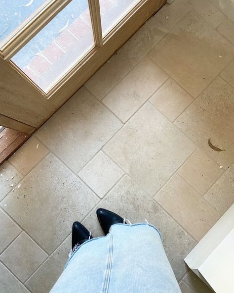 @salt_interior_studio has used our new travertine look Seaforth in a french pattern in the laundry and mud roo@. Can’t wait to see the final look ❤️ Travertine Checkerboard Floor, French Pattern Tile, French Pattern Travertine, Checkerboard Floor, Interior Studio, Pattern Tiles, French Pattern, Modern Beach, Mud Room