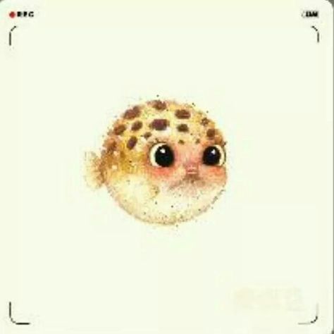 Watercolor Puffer Fish, Puffer Fish Watercolor, Cute Puffer Fish Drawing, Cute Pufferfish Drawing, Cute Goldfish Tattoo, Blowfish Illustration, Pufferfish Illustration, Blowfish Tattoo, Pufferfish Tattoo