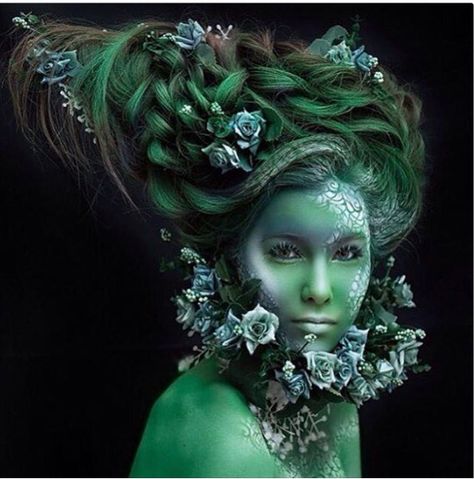 Gore Makeup, Green Fairy, Fairy Makeup, Lip Hair, Green Theme, Sfx Makeup, Mommy Style, Fantasy Makeup, Face Hair