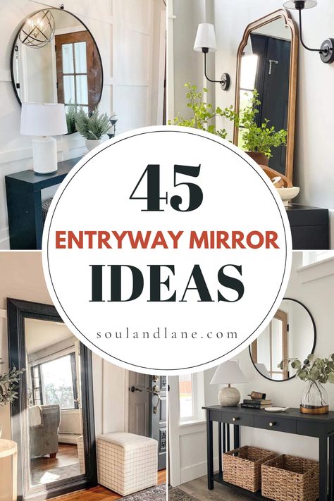 Elevate your foyer design with these entryway mirror inspirations that reflect your unique style. Whether you prefer a minimalist approach or a bold statement piece, these ideas showcase the power of mirrors in creating an inviting and visually striking entry space. Foyer Mirror Ideas Entry Ways, Small Foyer Ideas Entryway Entrance, Modern Foyer Entryway, Foyer Ideas Entryway Modern, Foyer Design Modern Entrance, Small Foyer Ideas, Entrance Ideas Entryway, Open Entryway, Foyer Mirror